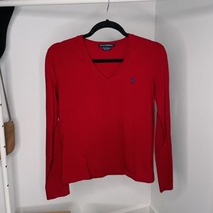 Ralph Lauren sport red long sleeve shirt
